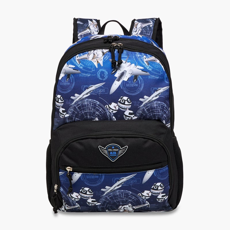 Roll road Backpack-Air Force-2 Cmprt-26 Liters-Boys (Polyester) Blue \ 33X46X17 - Image 1